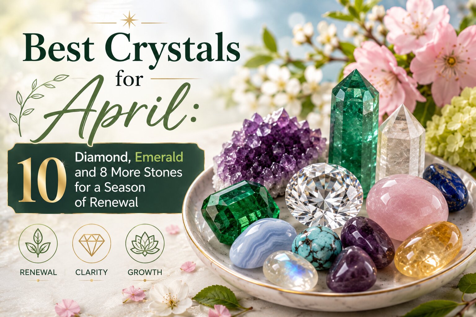 Birthstone for April - Diamond, Emerald and Eight More Stones