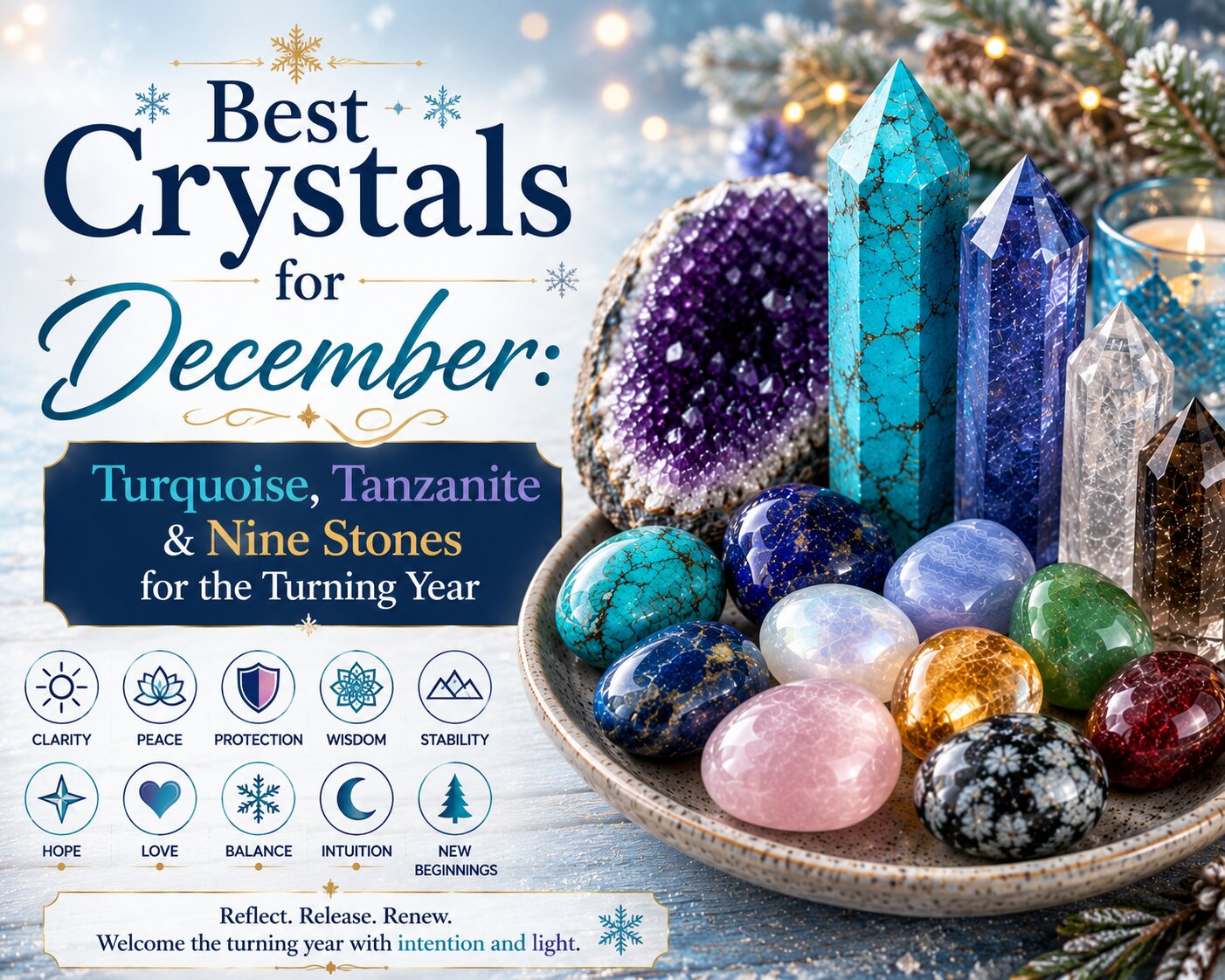 Birthstone for December - Turquoise, Tanzanite and Eight More Stones
