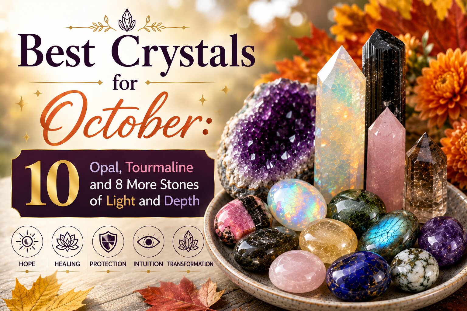Birthstone for October - Opal, Tourmaline and Eight More Stones