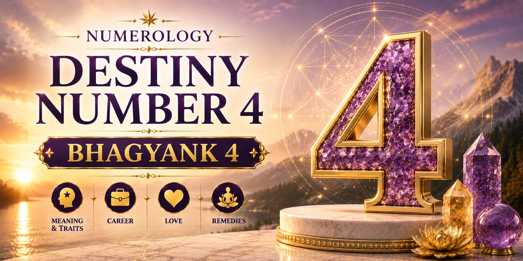 Bhagyank 4: Destiny Number 4 Meaning, Traits, Career & Remedies