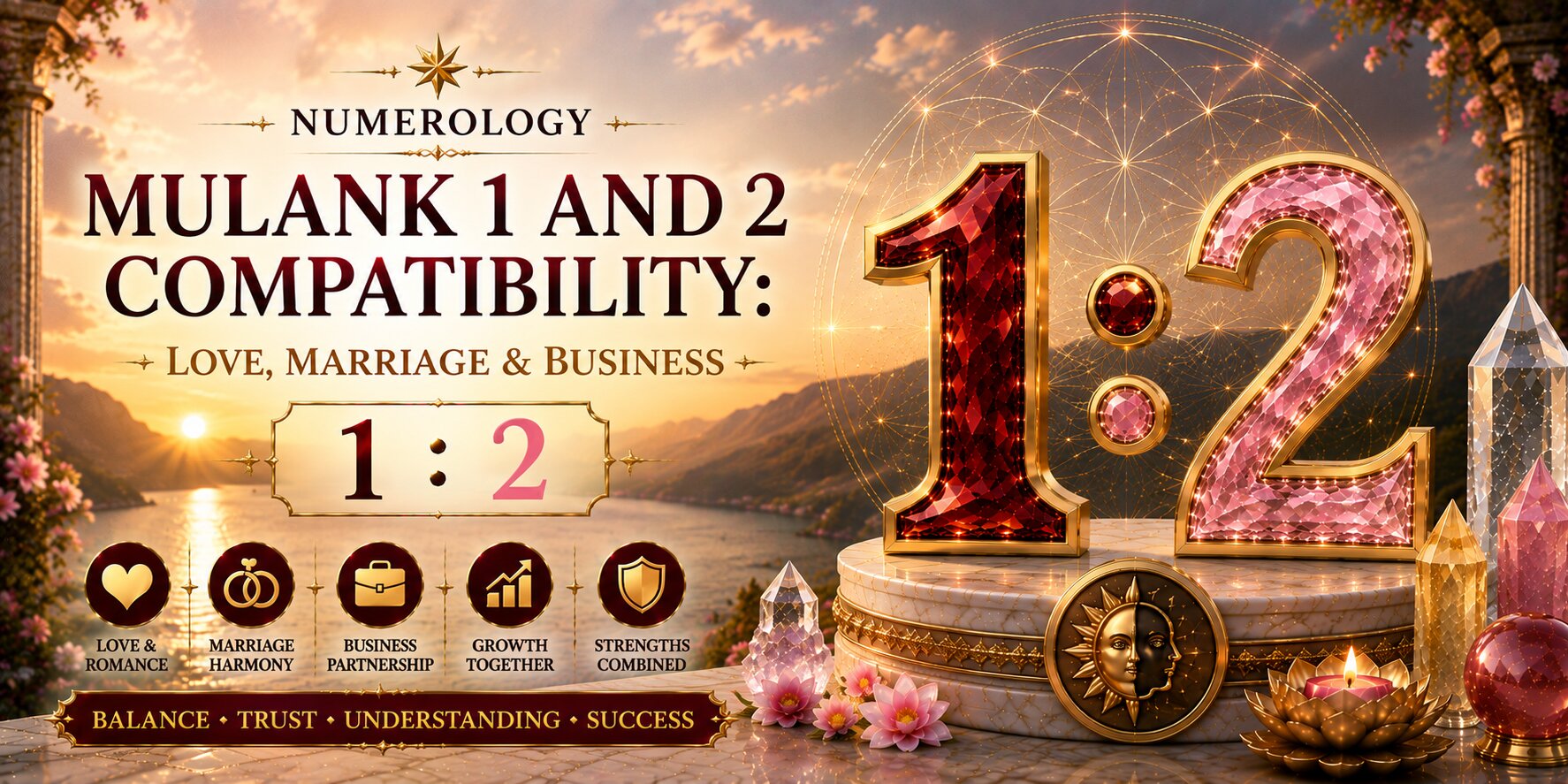 Mulank 1 and 2 Compatibility: Love, Marriage & Business