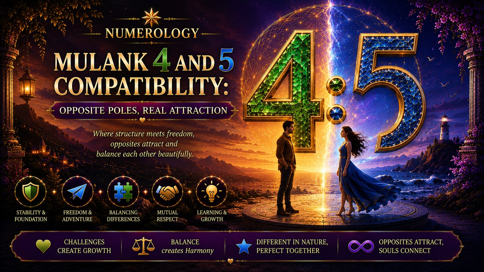 Mulank 4 and 5 Compatibility: Opposite Poles, Real Attraction