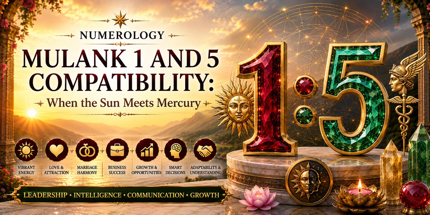 Mulank 1 and 5 Compatibility: When the Sun Meets Mercury