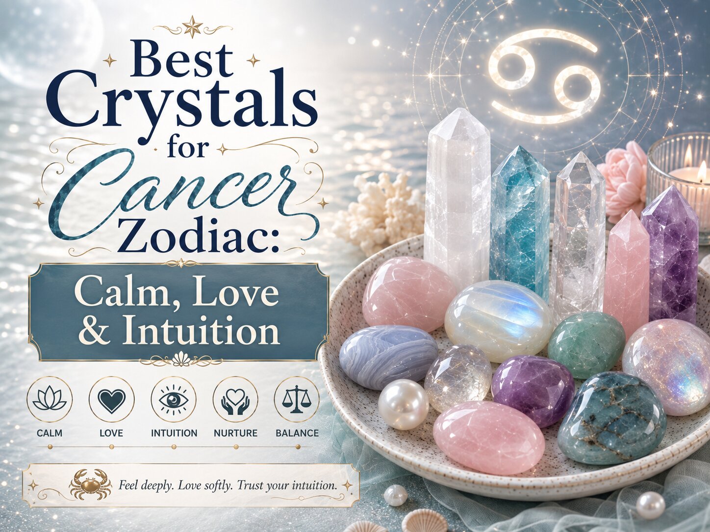 Best Crystals for Cancer: Gentle Stones for the Moon's Own Sign