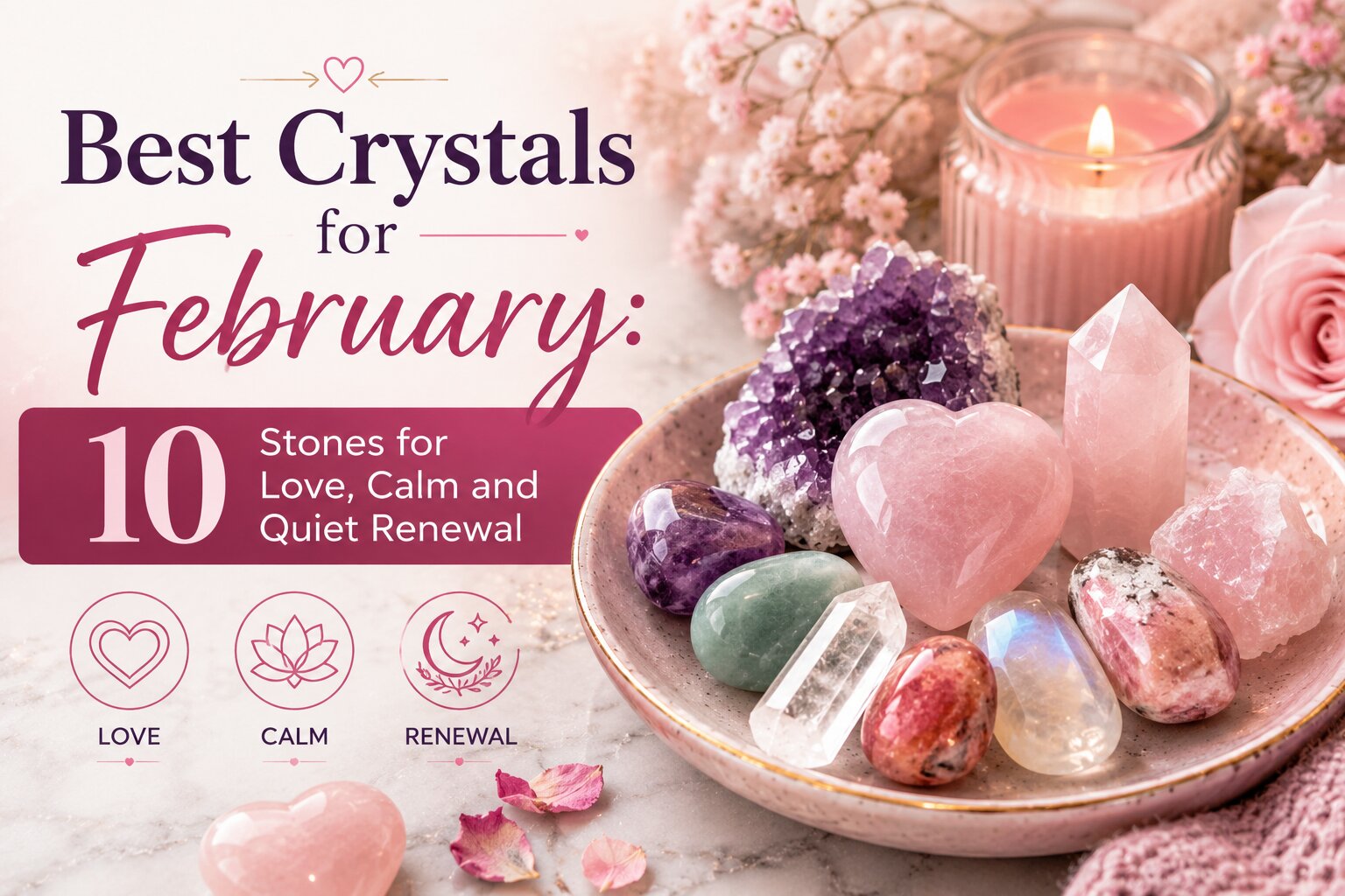 Birthstone for February - Amethyst, Stone of Calm and Clarity