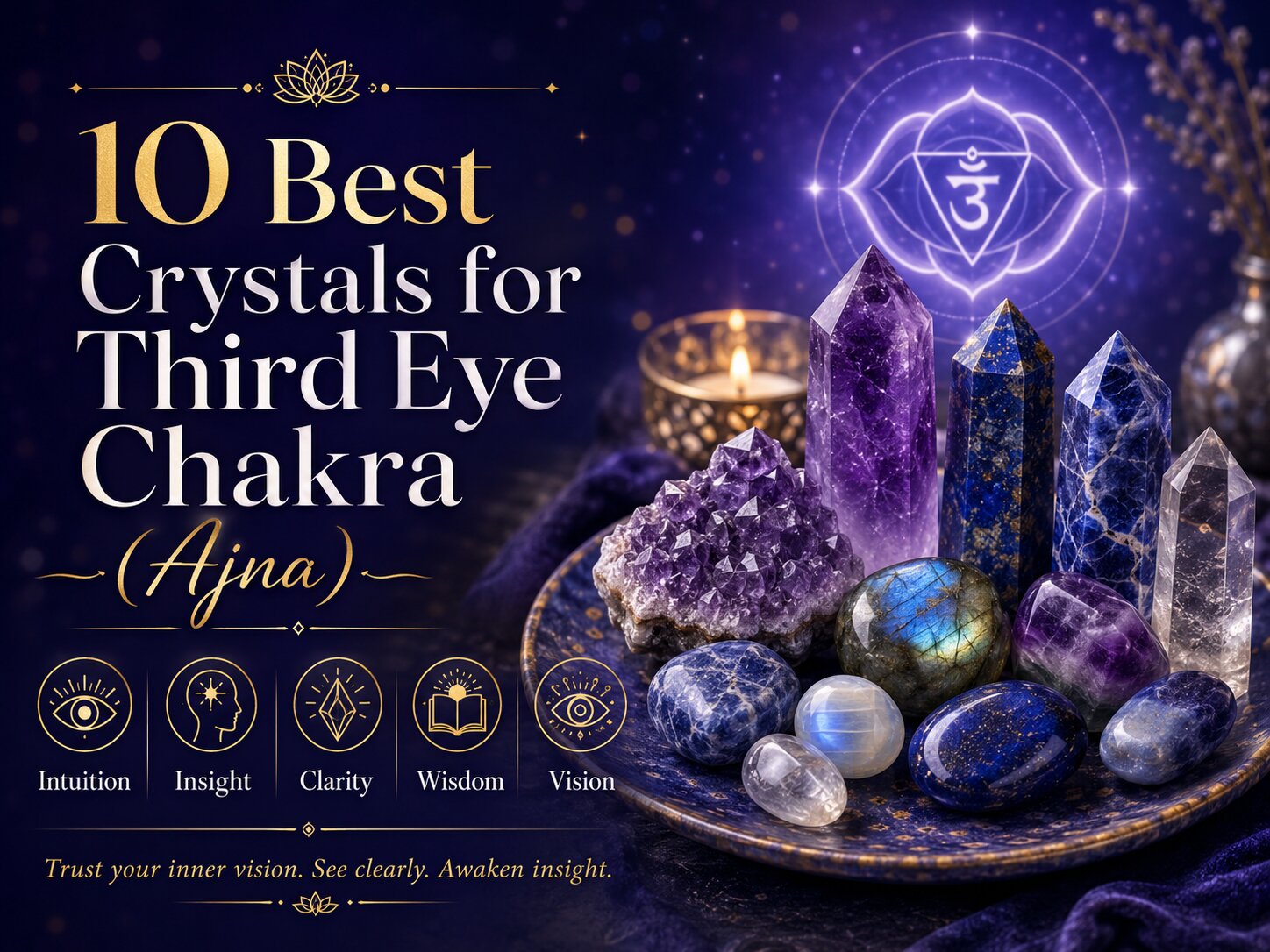 Best Crystals for the Third Eye Chakra: Awaken Intuition, Inner Sight and Clarity