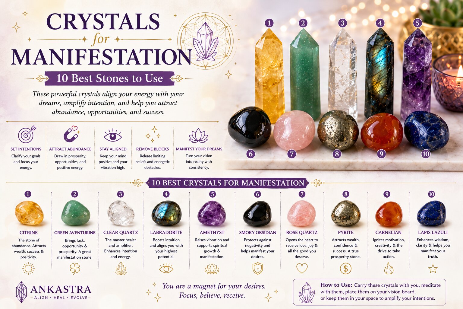 Best Crystals for Manifestation: 10 Stones to Focus Your Intentions