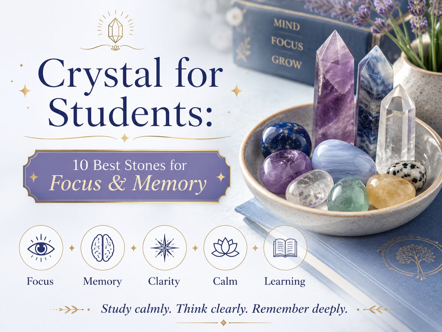 Crystal for Students: 10 Focus-Boosting Stones for Study, Memory and Exam Calm