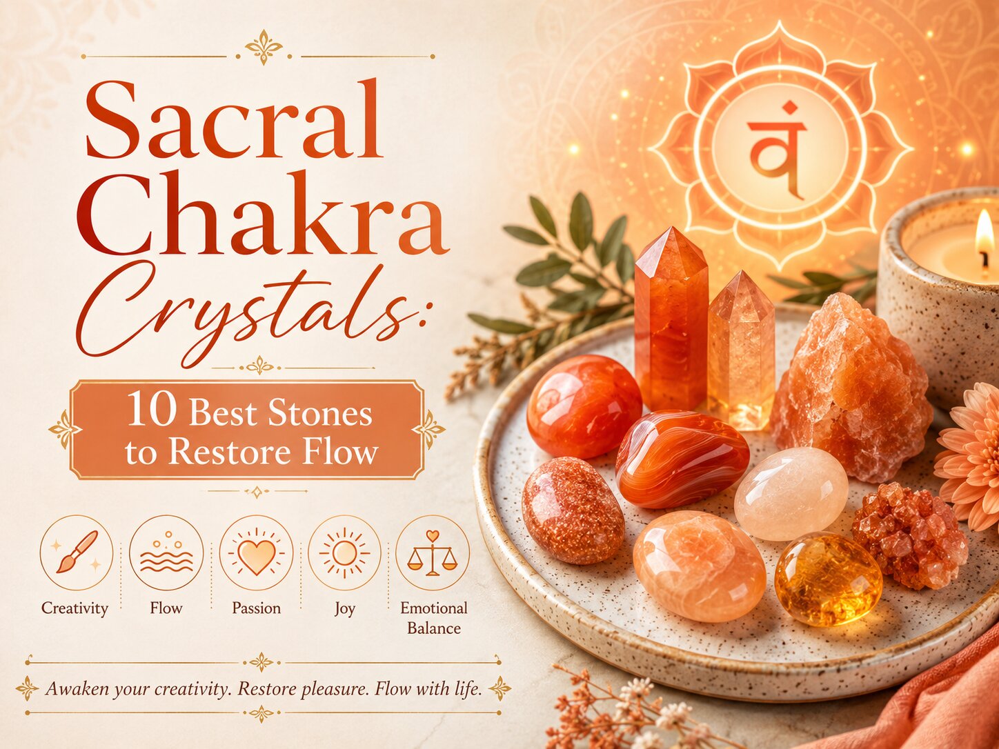Sacral Chakra Crystals: 10 Best Stones to Restore Creativity, Passion and Flow