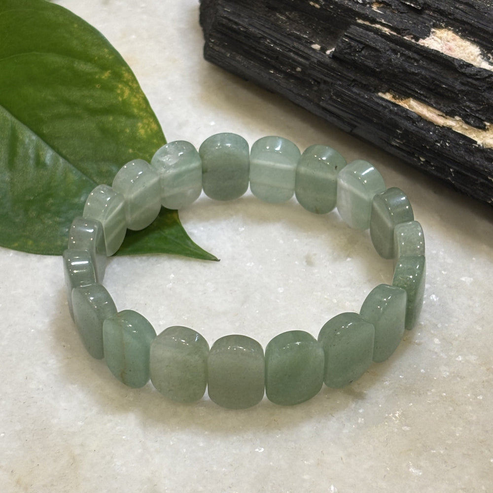 Green Aventurine Oval Faceted Bracelet for Healing