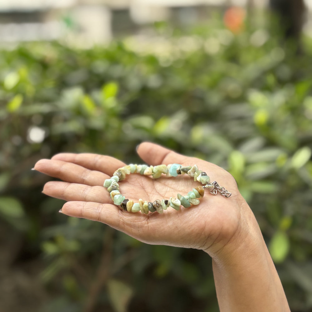 Multi Amazonite Chips Bracelet Adjustable