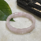Natural Rose Quartz CubicalFaceted Bracelet for Healing