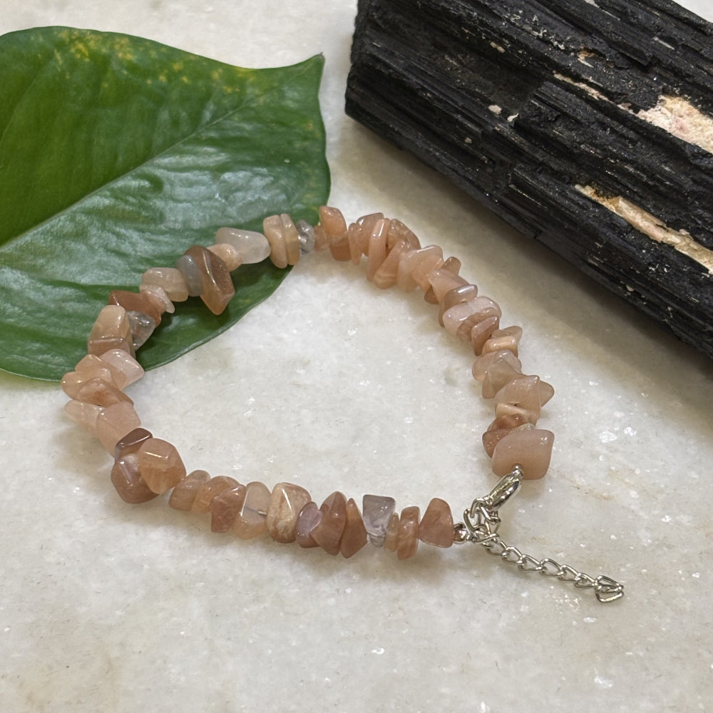 Sunstone Chips Bracelet Adjustable
