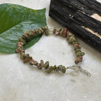 Unakite Chips Bracelet Adjustable