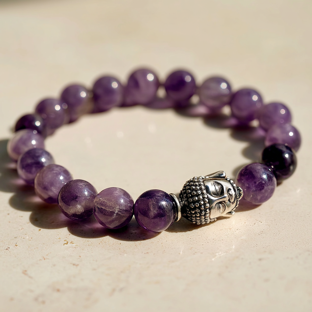 Natural Amethyst Bracelet for Healing