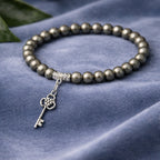 Natural Pyrite Bracelet with key for healing