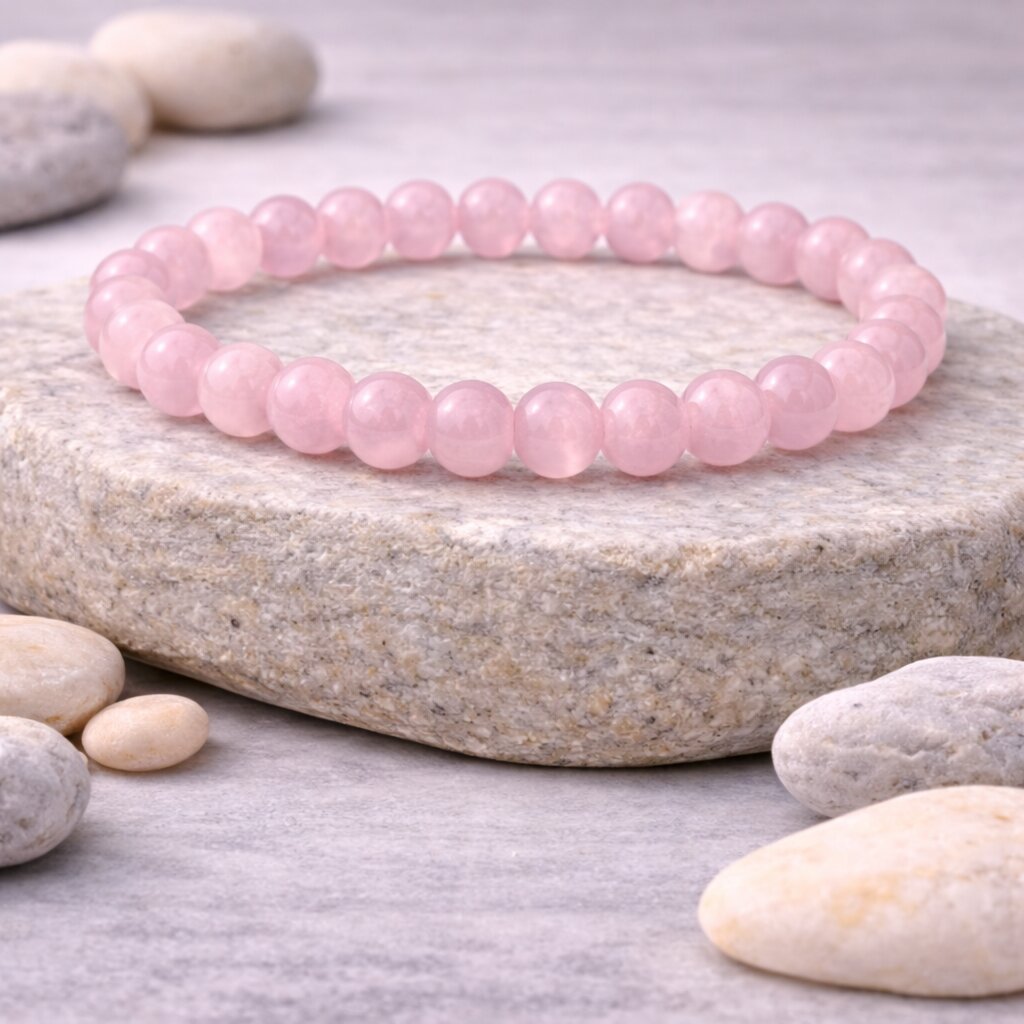 Rose Quartz | Numerology No. 6 Bracelet | For Love, Harmony & Emotional Balance
