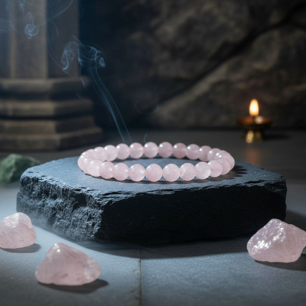 Rose Quartz | Numerology No. 6 Bracelet | For Love, Harmony & Emotional Balance