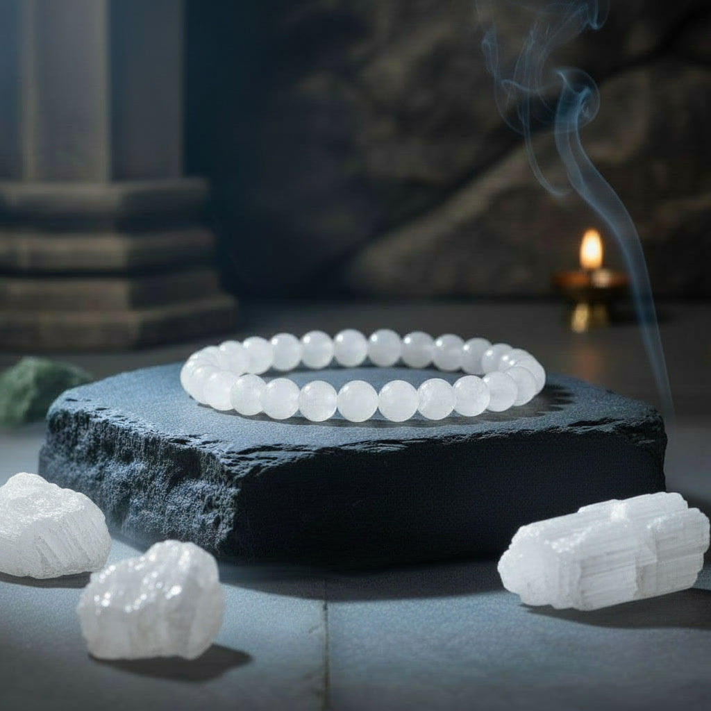 Selenite Bracelet – For Spirituality & Meditation