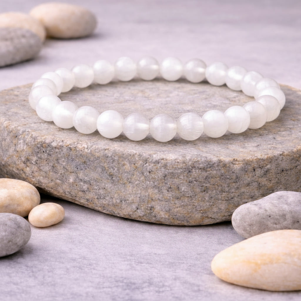 Selenite Bracelet – For Spirituality & Meditation